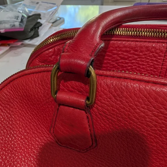 Large Red J.Crew Biennial Satchel - Picture 10 of 14